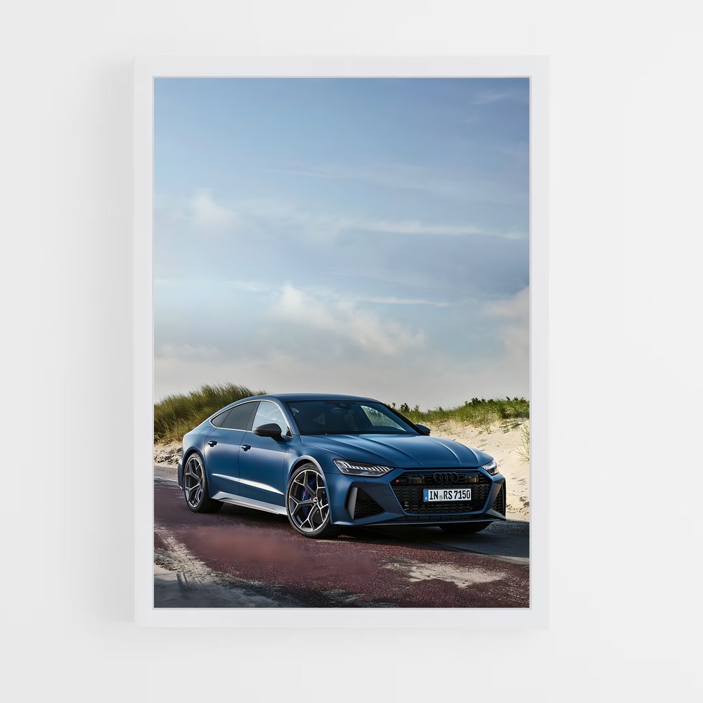 Poster Plage et Performance – affiche Audi (vue 3)